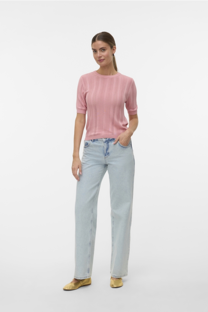 VMMINDY SS O-NECK TOP BOO 10331390 Rose Elegance